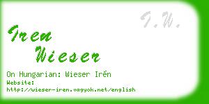 iren wieser business card